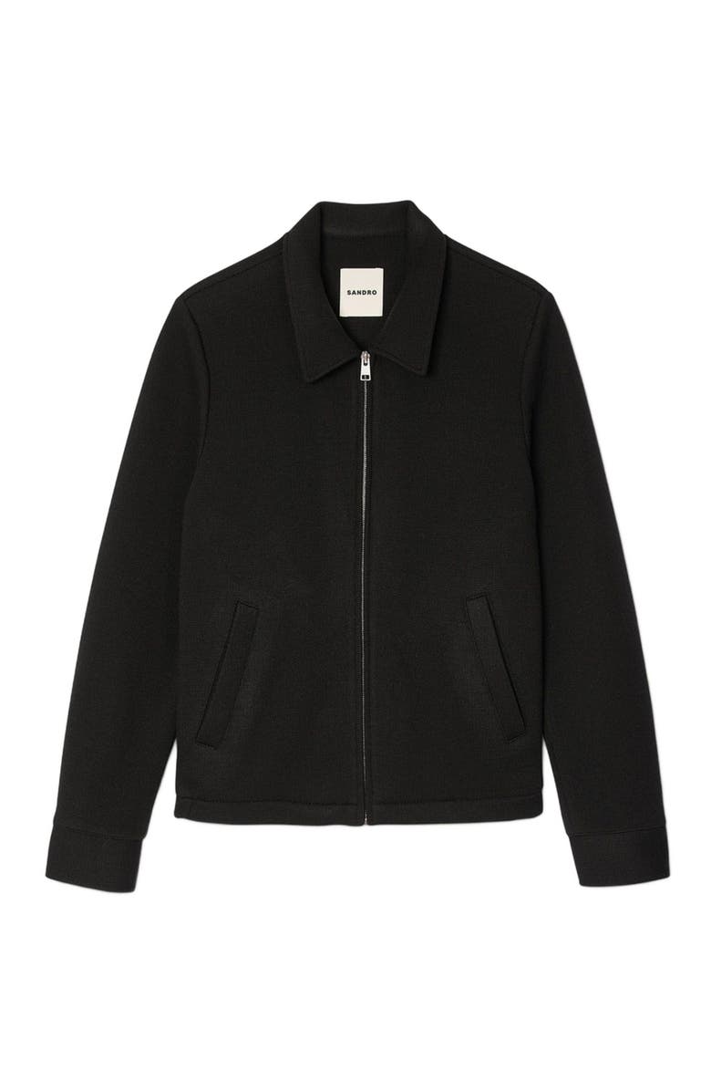 SANDRO Knitted jacket, Alternate, color, Black