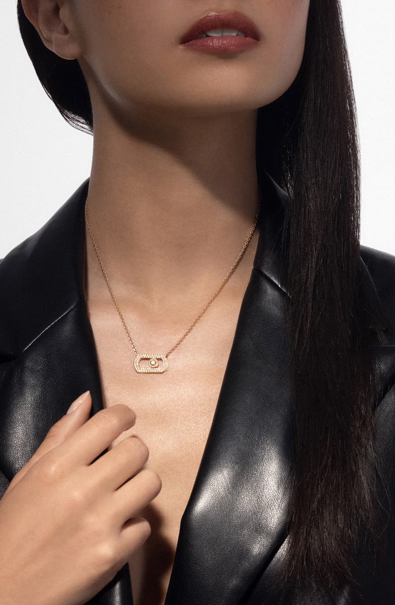 Messika So Move Diamond Pavé 18K Gold Pendant Necklace, Alternate, color, Yellow Gold