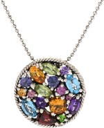 SAMUEL B. Sterling Silver Multistone Pendant Necklace