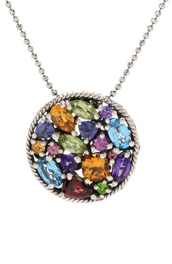 Samuel B. Sterling Silver Multistone Pendant Necklace