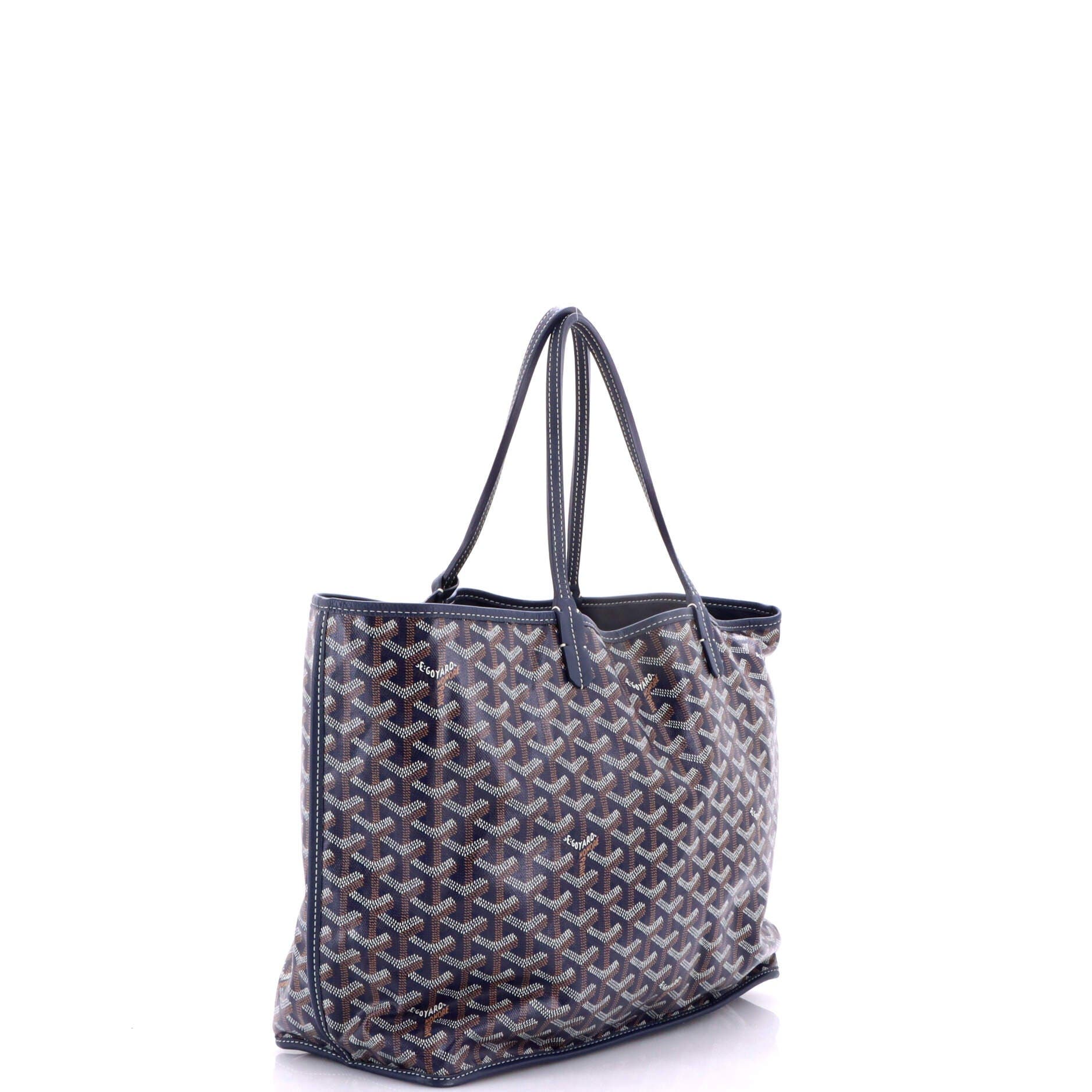 Pre-Owned Goyard Anjou Reversible Tote Coated Canvas PM, Alternate, color, Blue