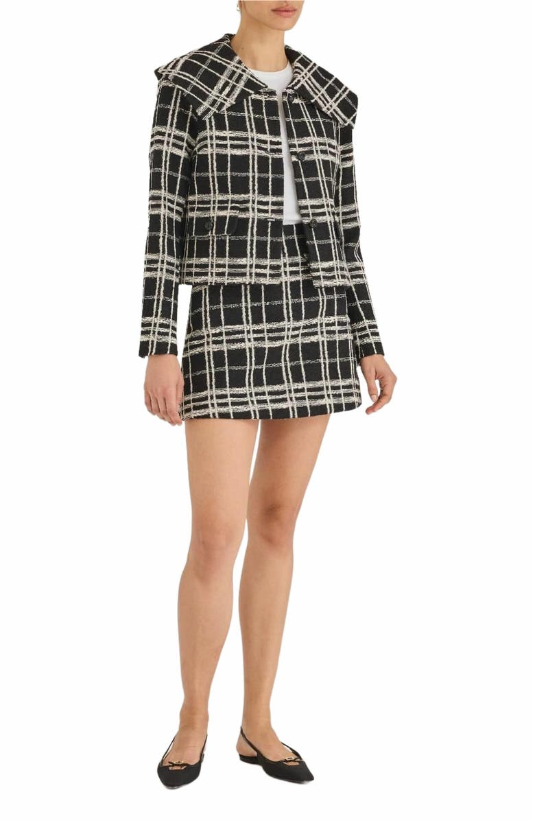 Rebecca Taylor Camila Jacket, Alternate, color, Black White