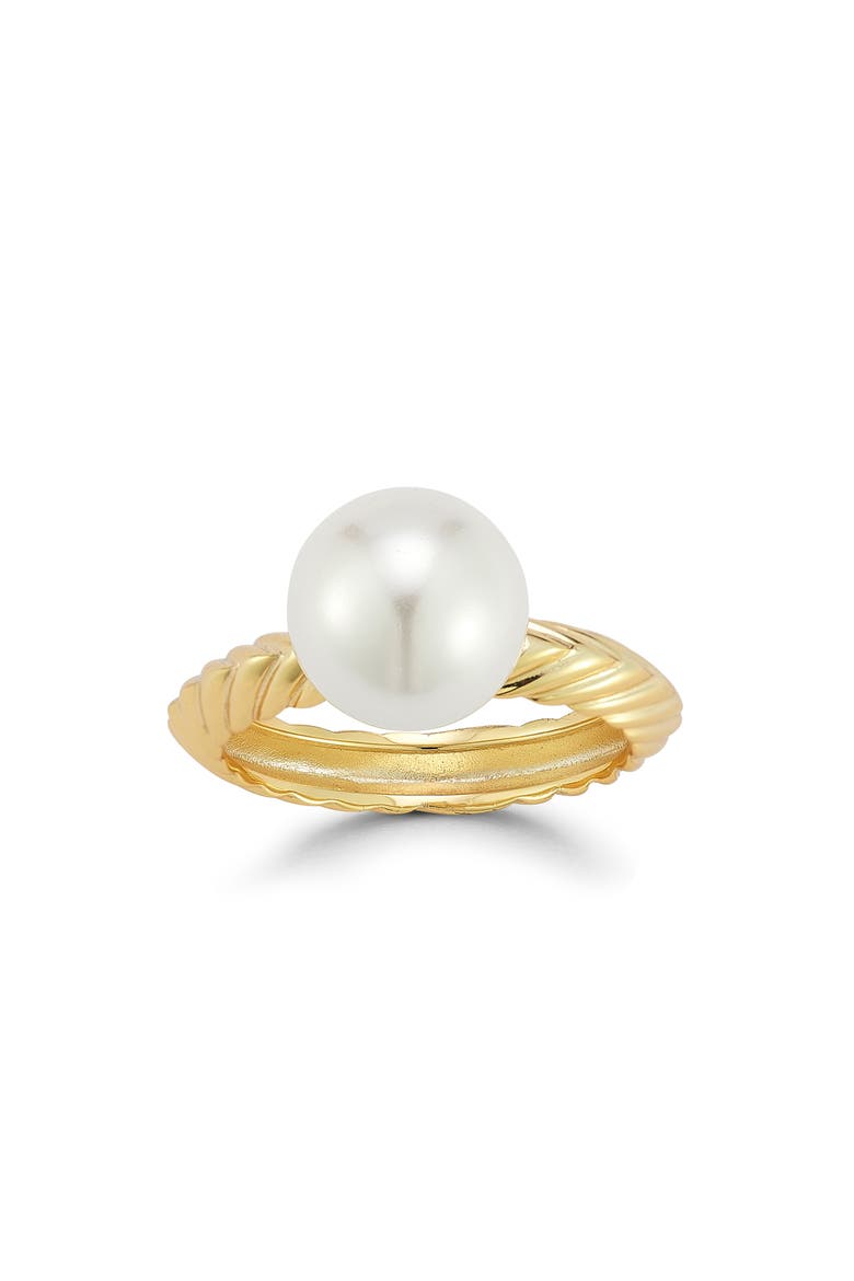 10mm Cultured Pearl Ring, Main, color, GOLD