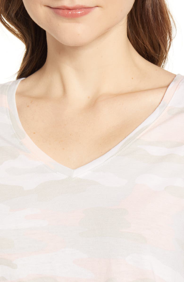 Lucky Brand Essential V-Neck Camo T-Shirt, Alternate, color, 