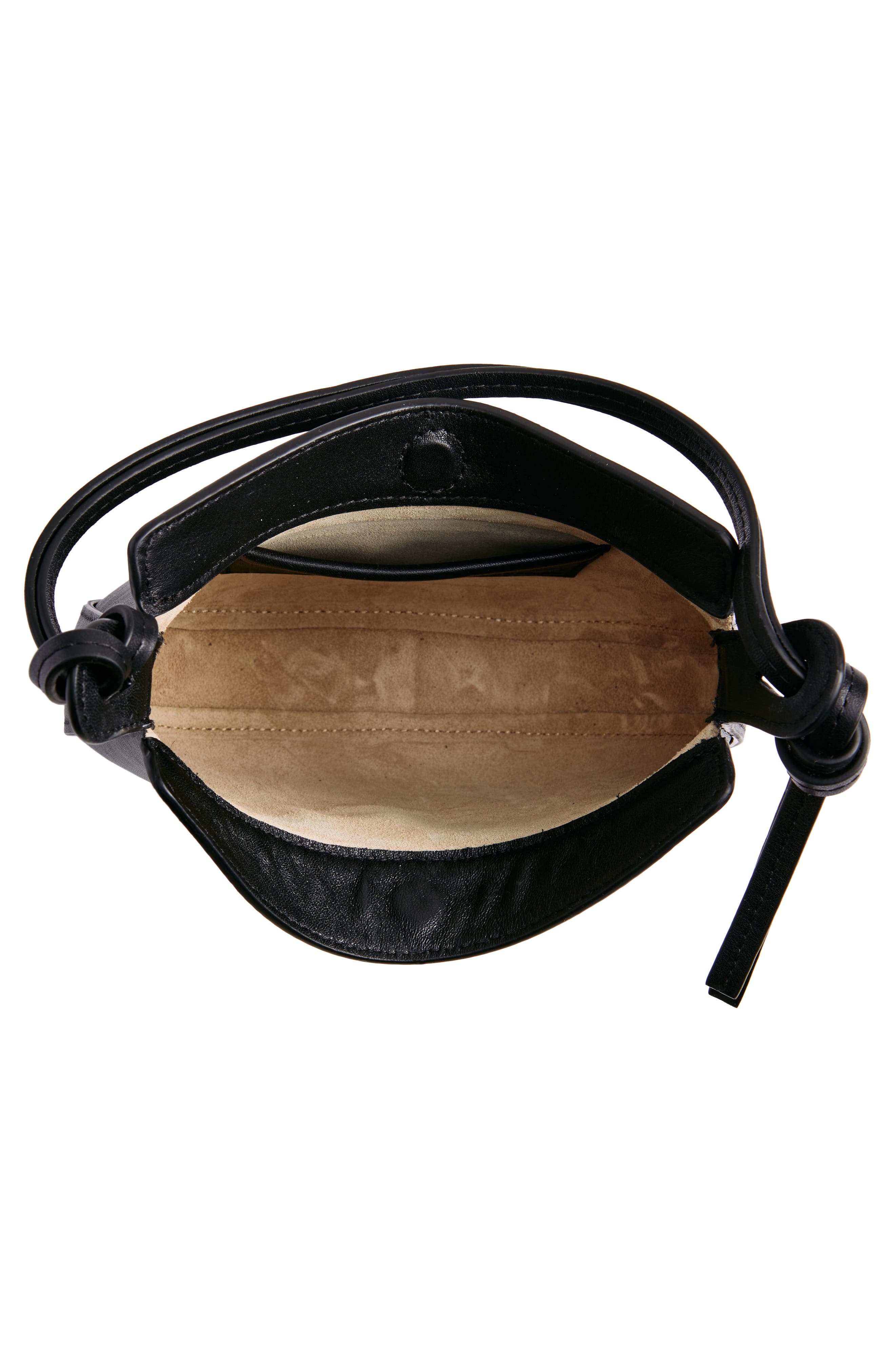 Reformation Mini Rosetta Leather Shoulder Bag, Alternate, color, 