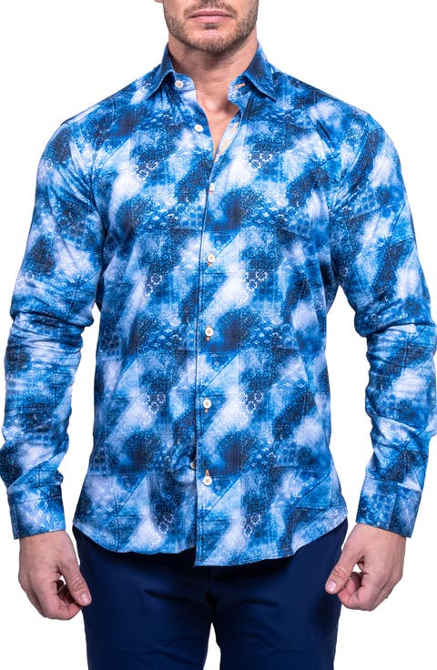 Fibonacci Resistance Contemporary Fit Button-Up Shirt