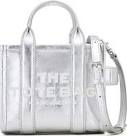 Marc Jacobs The Crossbody Metallic Leather Tote