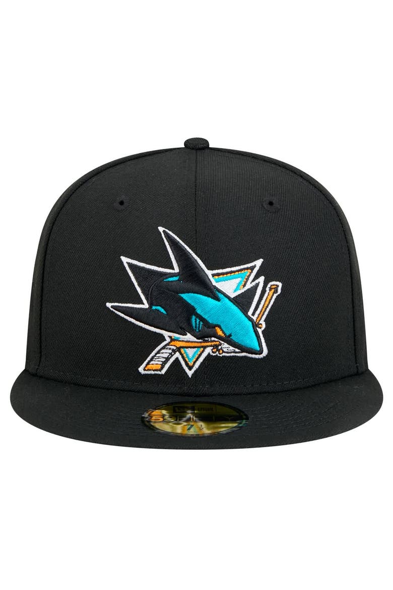 Men's New Era Black San Jose Sharks Core 59FIFTY Fitted Hat, Alternate, color, Black
