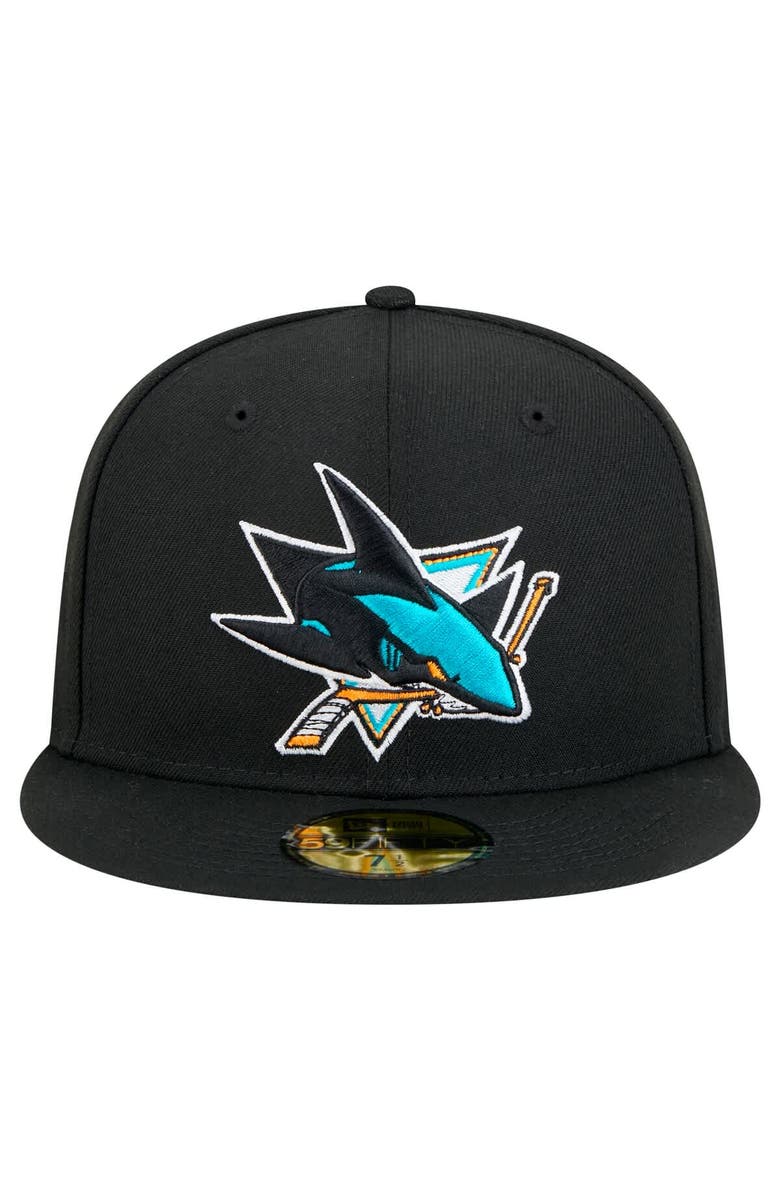 New Era Men's New Era Black San Jose Sharks Core 59FIFTY Fitted Hat, Alternate, color, Black