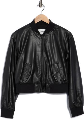 JASON WU Cropped Faux Leather Bomber Jacket | Nordstromrack