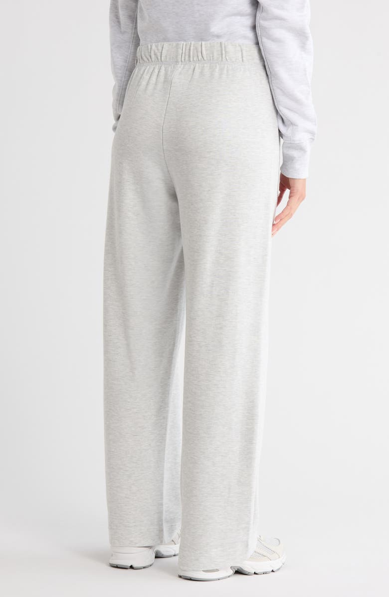 YOGALICIOUS Vanessa Relaxed Fit Wide Leg Yoga Pants, Alternate, color, Heather Light Grey