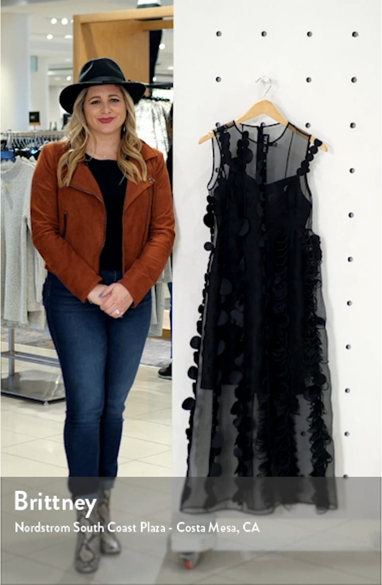 Laser Cut Dot Organza Midi Dress, sales video thumbnail