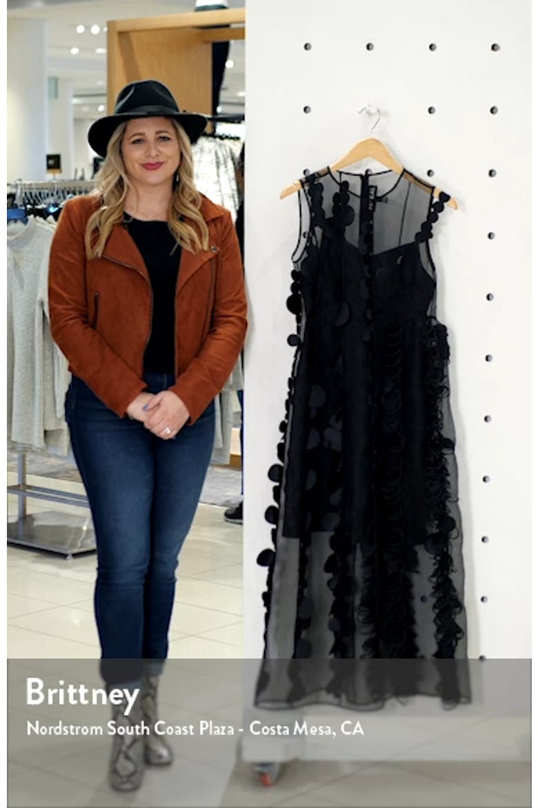 Laser Cut Dot Organza Midi Dress video