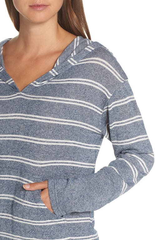 Felina Jenny Slub Knit Lounge Hoodie In Gray