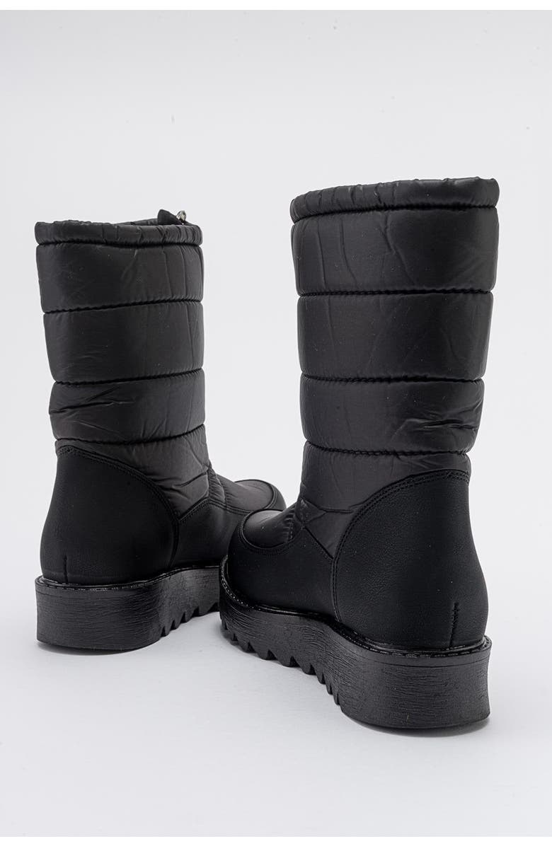 Prologue Shoes Vay Zip Snow Boot, Alternate, color, Black Faux Leather