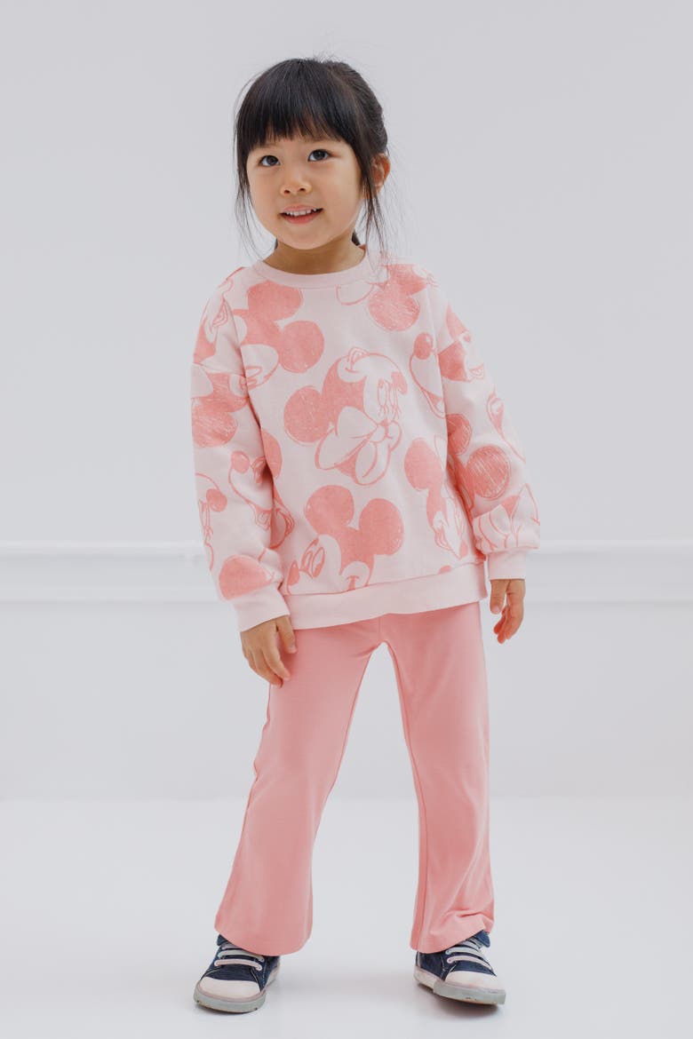 Minnie Mouse 2-Piece Sweatshirt and Flare Leggings Set, Alternate, color, Mickey Minnie Pink