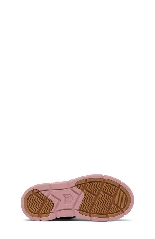 Sorel Kids' Explorer Iii Faux Fur Waterproof Slip-on Boot In Black/dazed Mauve