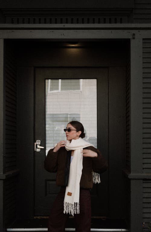 Joiana Jewelry Sweater Scarf In Neutral