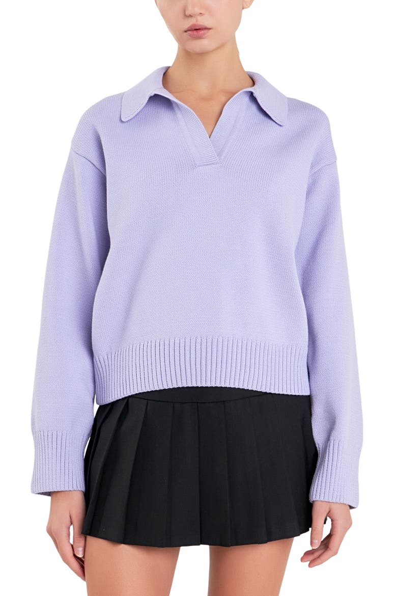 Rib Sweater, Alternate, color, LILAC