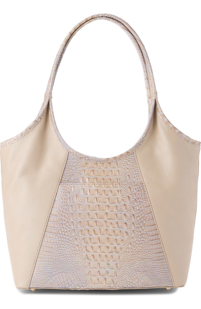 Brahmin Melora Embossed Leather Tote, Alternate, color, Pearl Admire