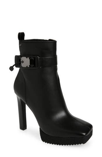 Dkny Zana Square Toe Platform Bootie In Black