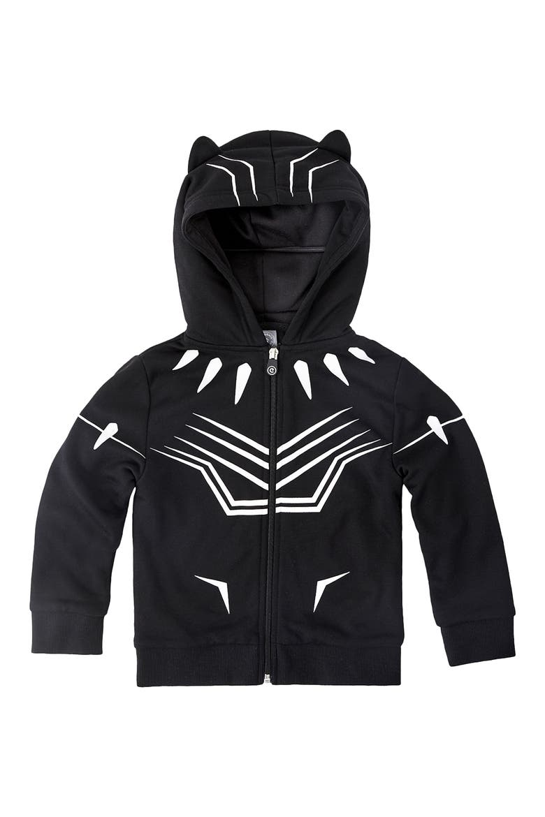 Marvel® 2018 Black Panther® 2-in-1 Stuffed Animal Hoodie, Alternate, color, BLACK