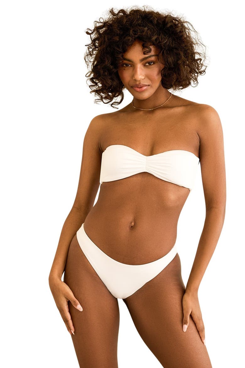 Nocturnal Cheeky Bikini Bottom, Main, color, White