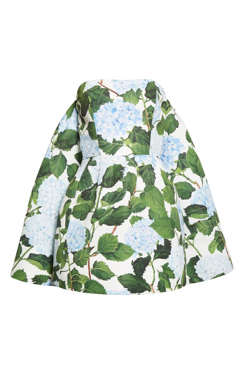 Oscar de la Renta Hydrangea Strapless Dress, Alternate, color, 