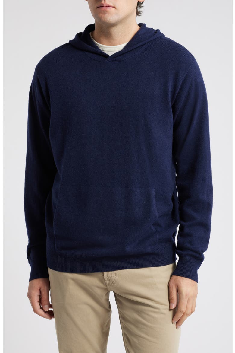 Conway Wool & Cashmere Hoodie Sweater, Main, color, NAVY