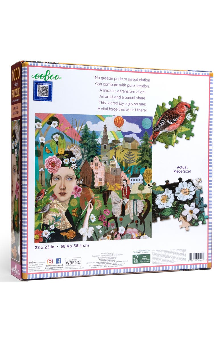 ZZDNU eeBoo Piece & Love eeBoo Piece & Love Artist & Daughter Puzzle, 1000 Pieces, Alternate, color, 