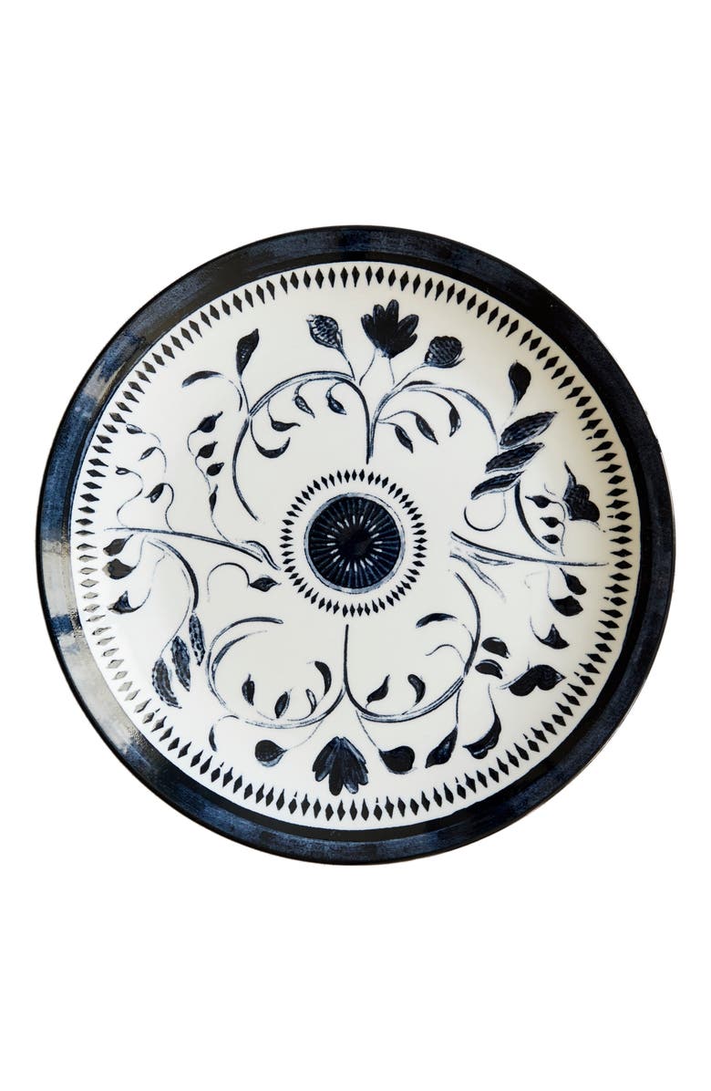 LEMIEUX ET CIE Bruges Porcelain 4-Piece Salad Plate Set, Alternate, color, Blue