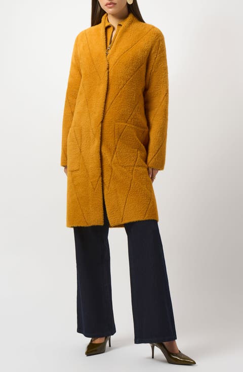 Feather Yarn Long Coat
