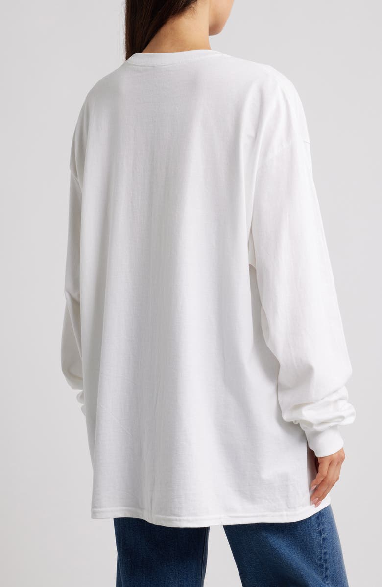 Merch Traffic Pink Floyd Long Sleeve Cotton Graphic T-Shirt, Alternate, color, Solid White