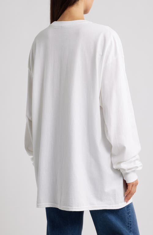 Merch Traffic Pink Floyd Long Sleeve Cotton Graphic T-shirt In White