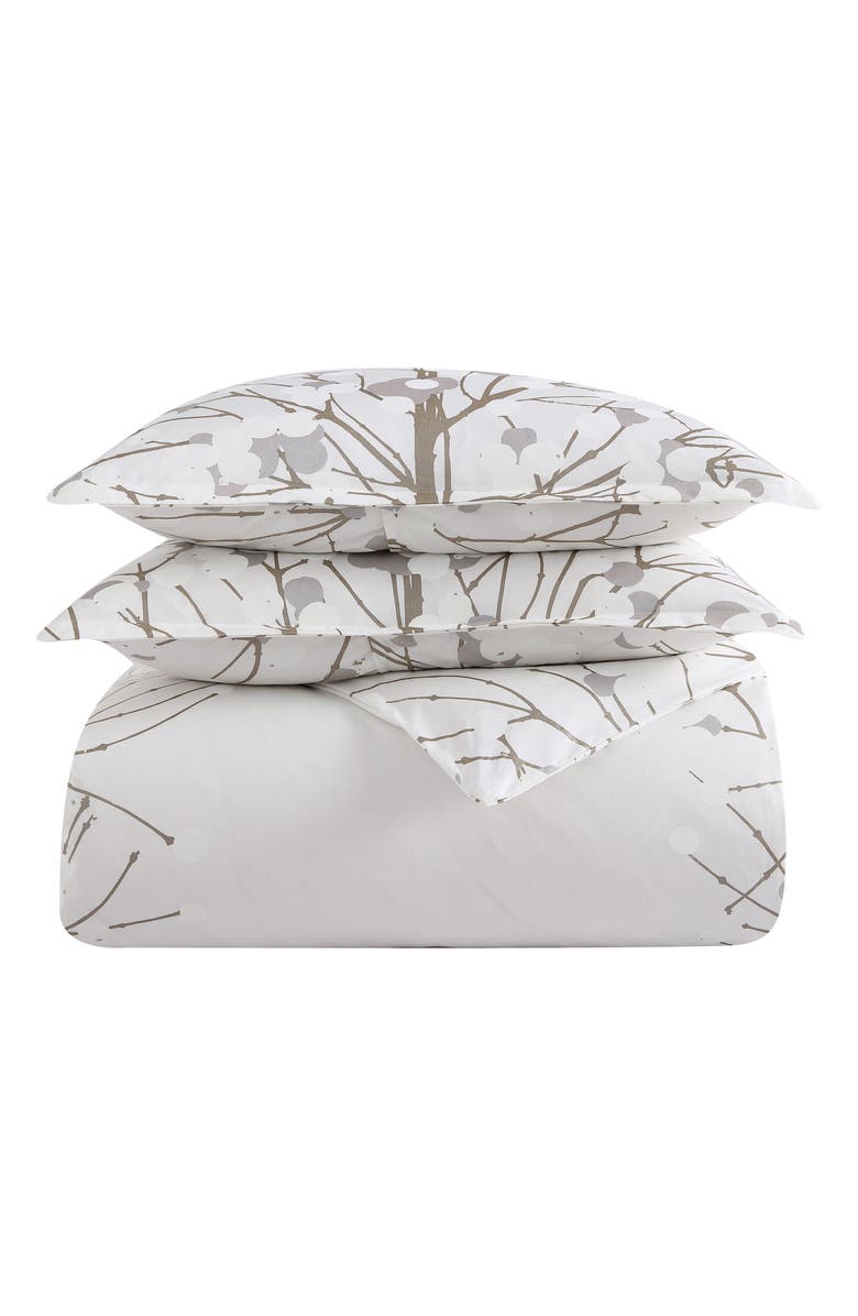 Marimekko Lumimarja Silver Duvet Cover & Sham Set, Main, color, 