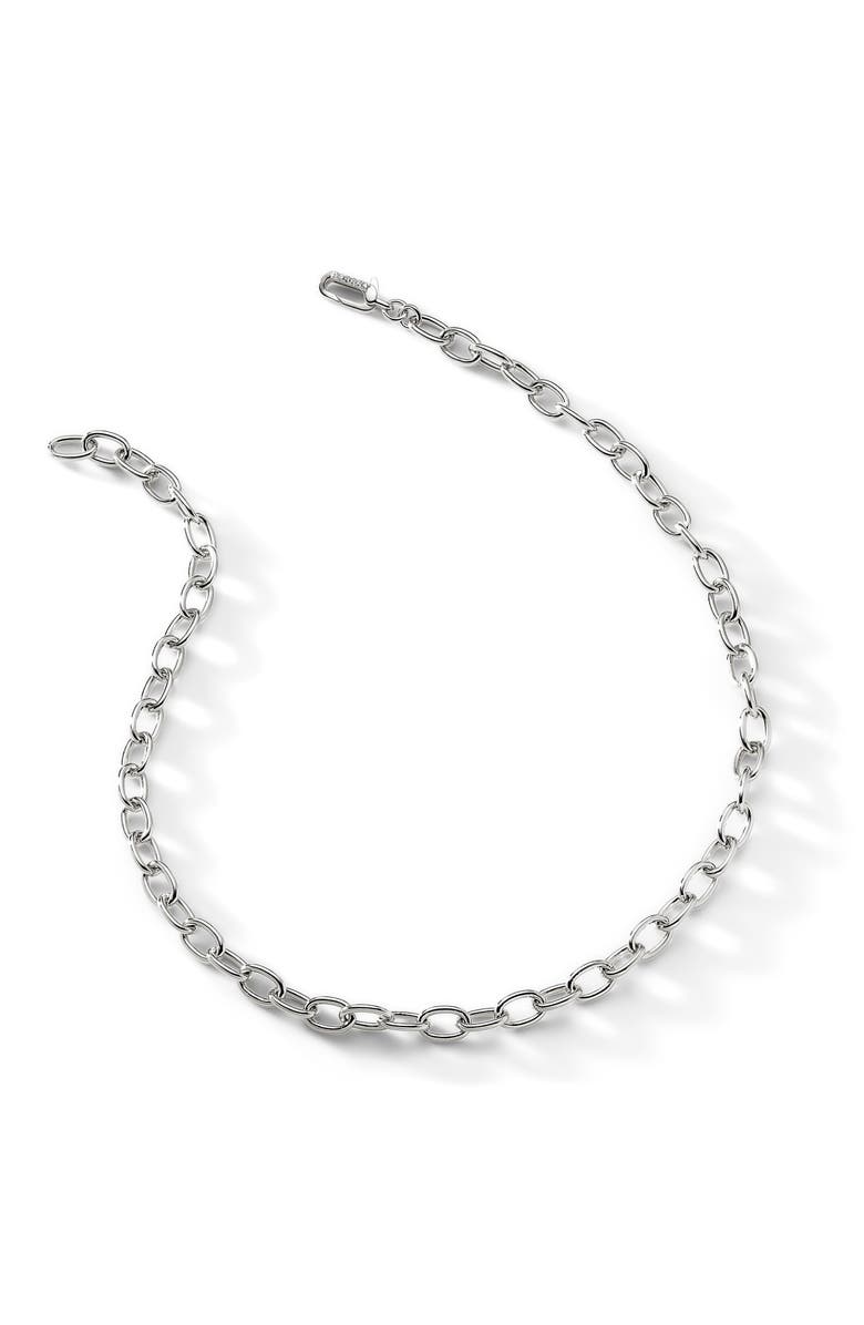 Nadri Gemma Chain Link Necklace, Main, color, Rhodium