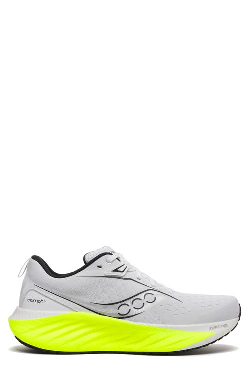 Saucony Triumph 22 Running Shoe In White/citron