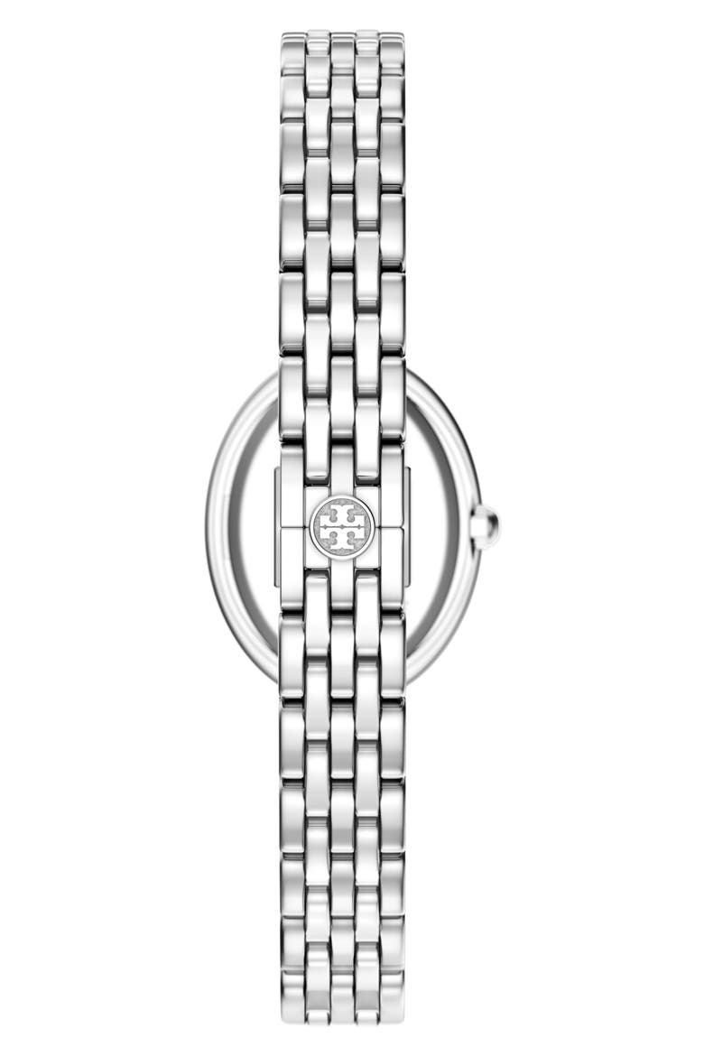 The Oval Mother-of-Pearl Bracelet Watch, 22mm x 28mm, Alternate, color, SILVER/ MINT GREEN