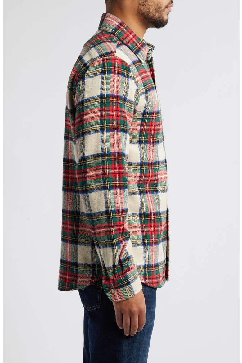 Two-Pocket Long Sleeve Flannel Button-Up Shirt, Alternate, color, WHITE SPRUCE