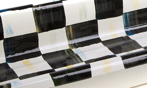 Mackenzie-childs Mackenzie Childs Courtly Check Enameled Steel Baguette Dish