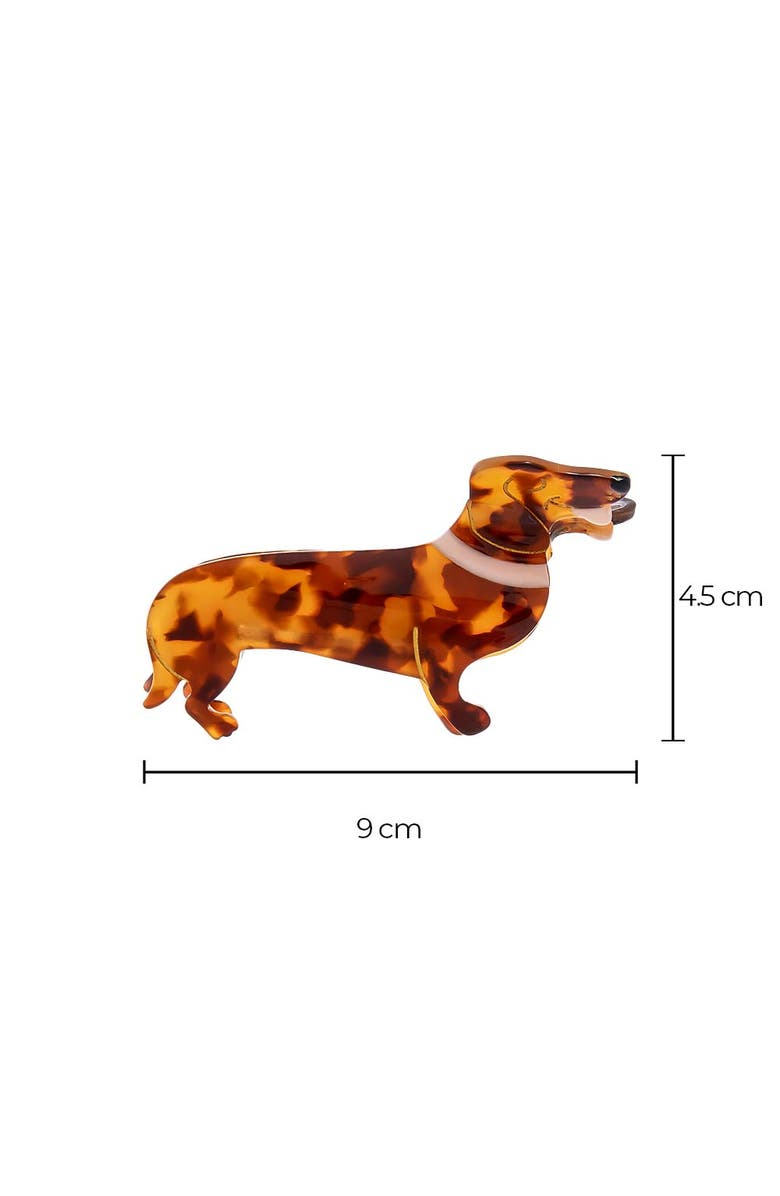 BY ADINA EDEN Dachshund Dog Breed Hair Claw Clip, Alternate, color, Brown