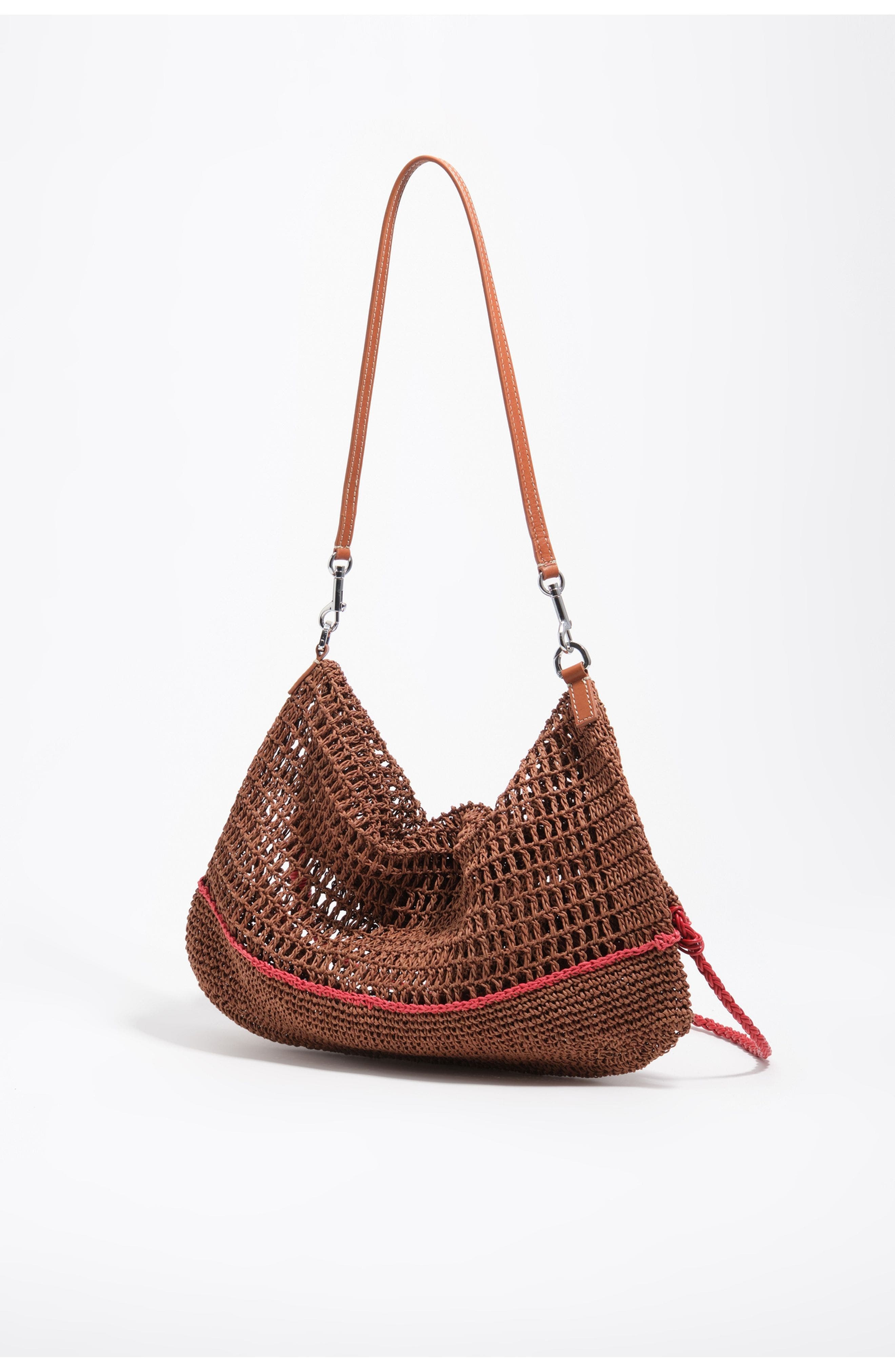 Medium Paper Shoulder Bag, Alternate, color, OAK