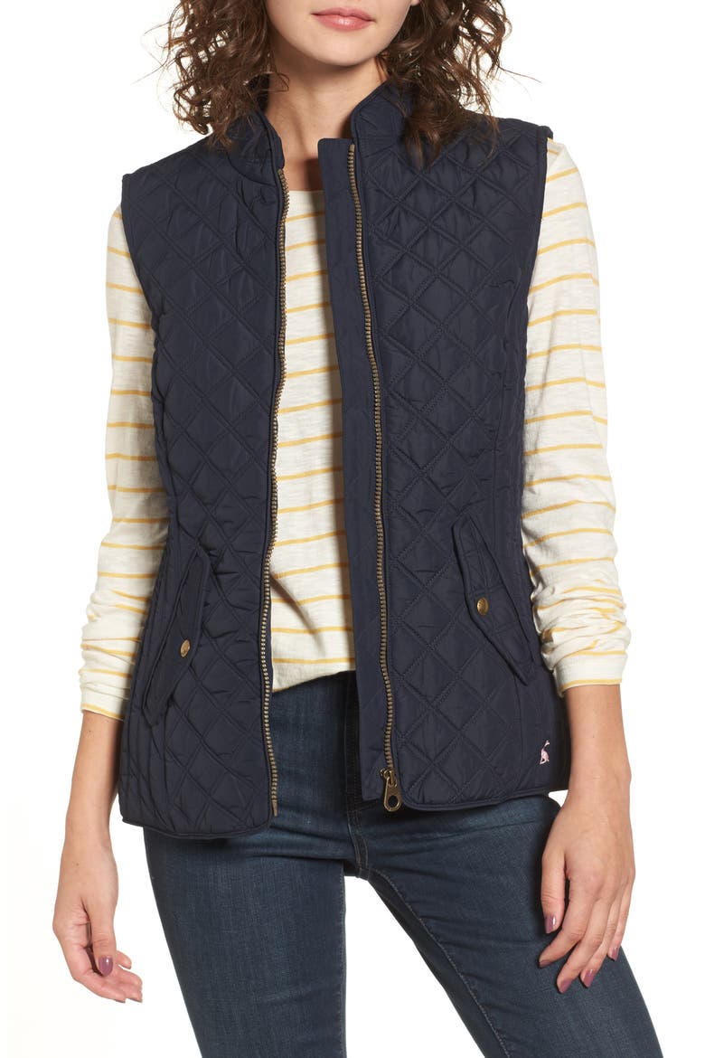 Minx Quilted Vest, Main, color, MARINE NAVY