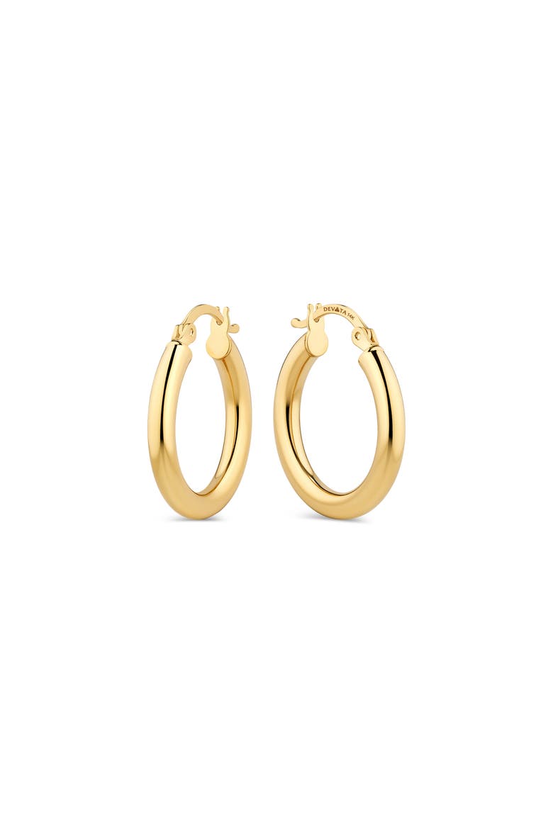 15mm Hoop Earrings in 14K Gold, Alternate, color, Yellow Gold