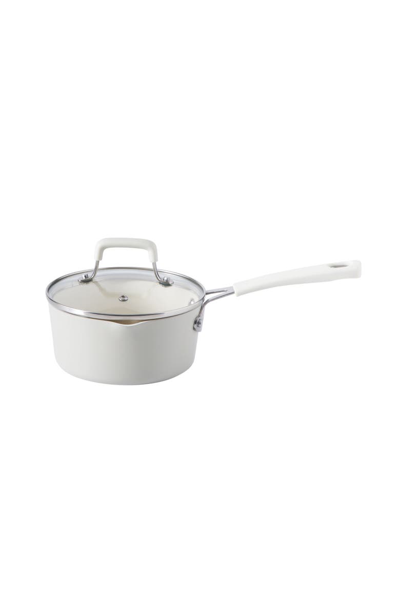 Heathland 10-Piece Ceramic Nonstick Aluminum Cookware Set, Alternate, color, Linen White
