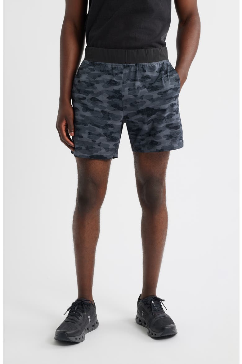 Breeze Brief Lined Active Shorts, Main, color, SEASMOKE CAMO - BLACK