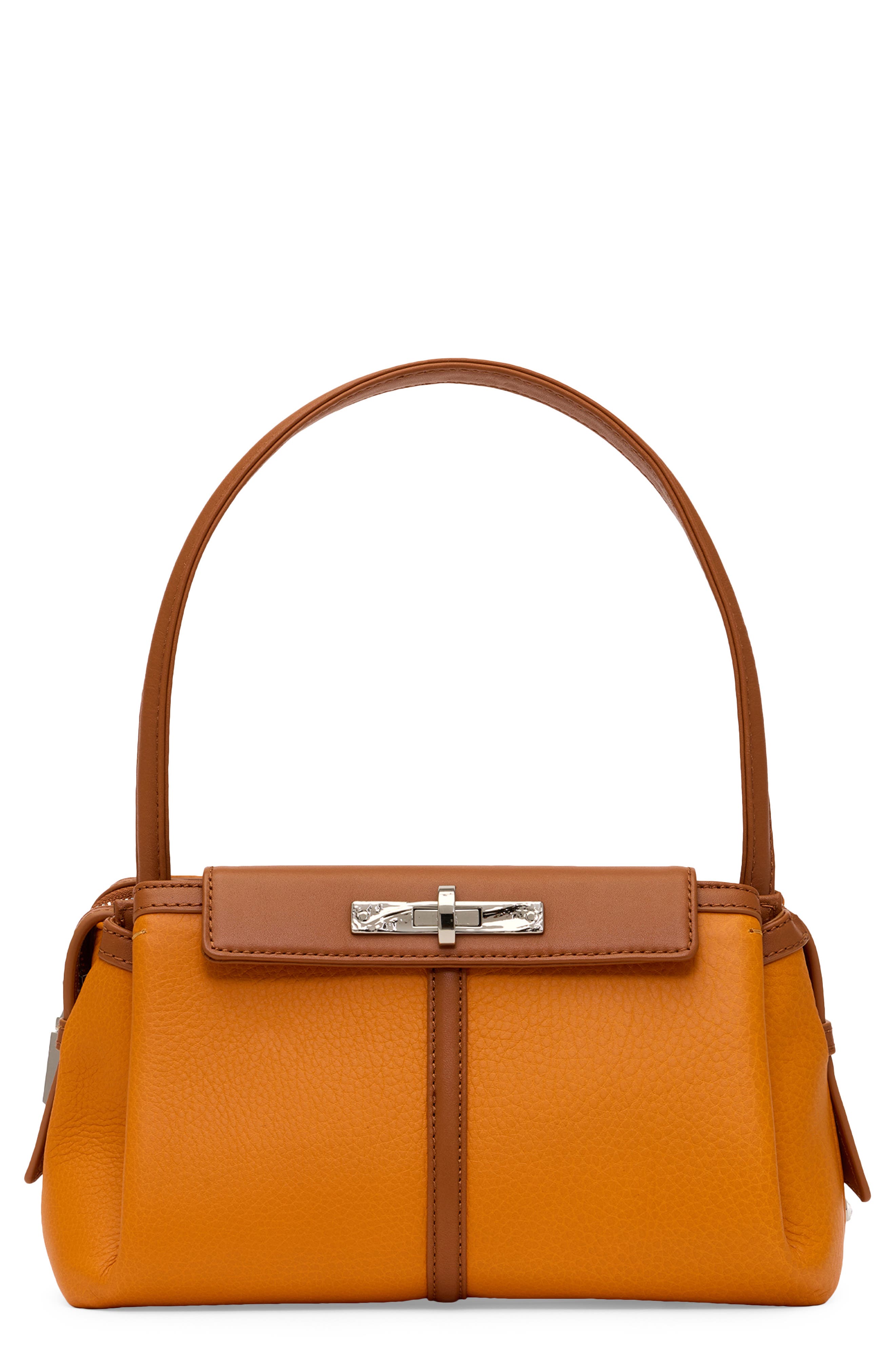 HAMMITT Medium Baguette Bag, Main, color, Tailored Tangerine/ Silver