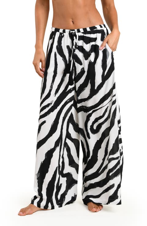 Geraldine Wild Zebra Cover-Up Pants