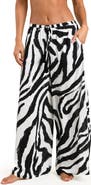 L'AGENCE Geraldine Wild Zebra Cover-Up Pants