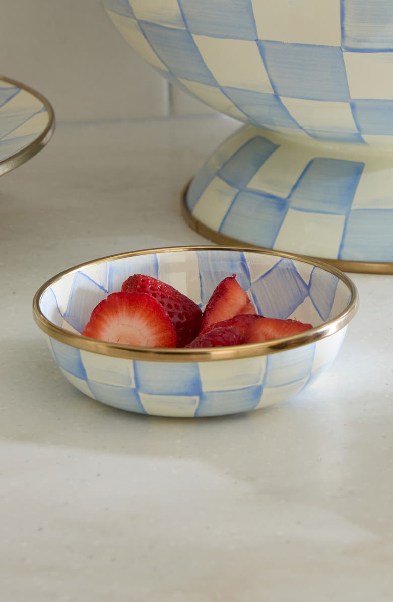 MACKENZIE CHILDS Sky Check Enameled Steel Relish Dish, Alternate, color, Sky Check